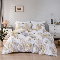 LEAFLUXE – Leaf Print Soft Duvet Cover Set