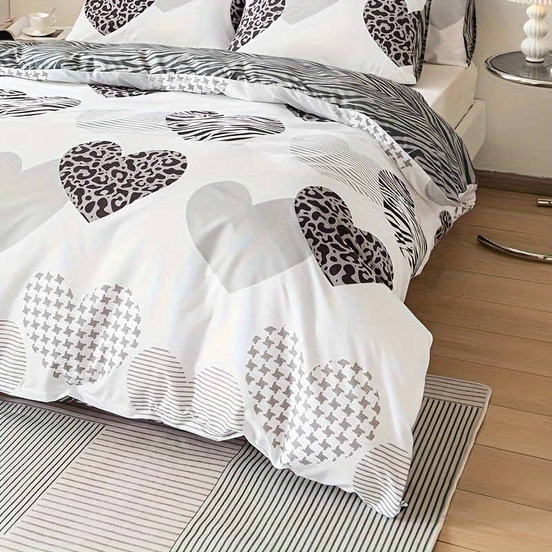 VIVAPRINT – 3pcs Multicolor Pattern Duvet Cover Set