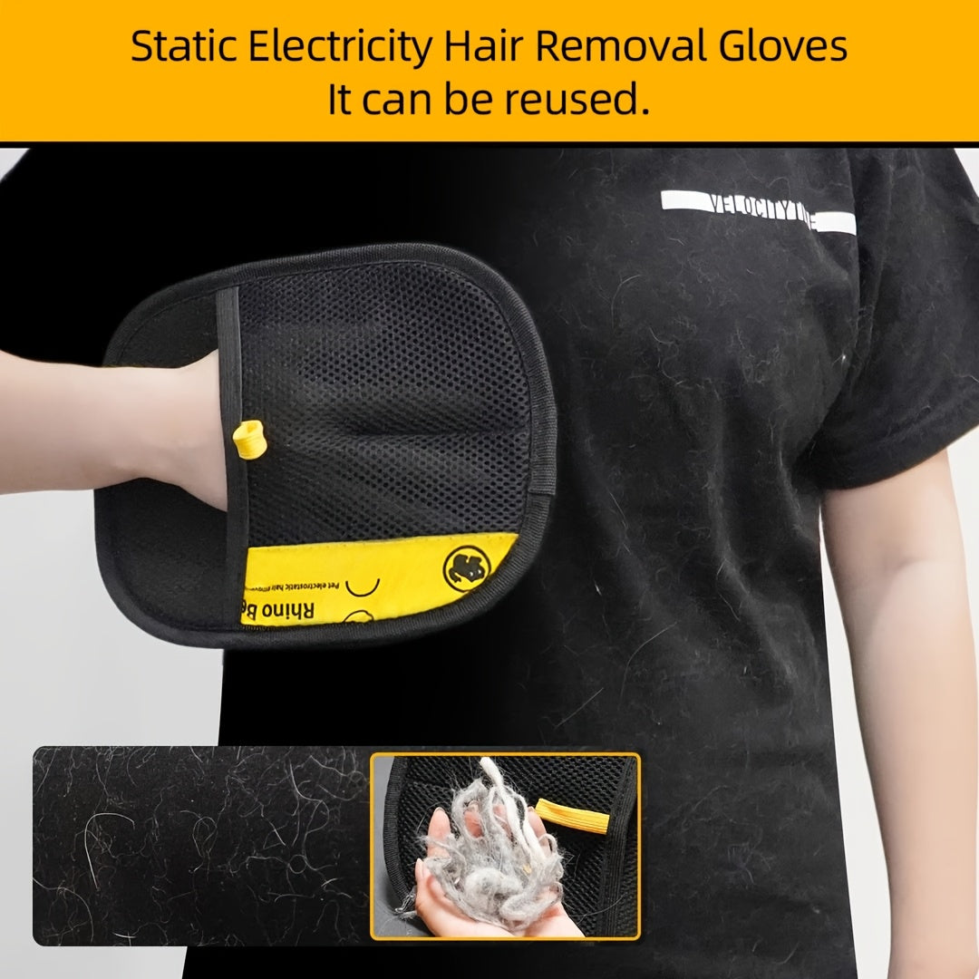 FURGLIDE - Large Pet Grooming Gloves for Hair & Lint Removal
