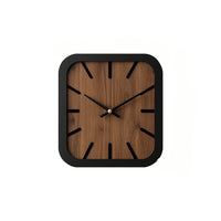 NATURCLOCK - Handcrafted Wooden Square Clock Battery Operated Decorative Piece
