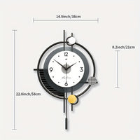 AURA - Smukły zegar do salonu z prostym akcentem designu