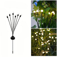 NIGHTFLARE - 6/8/10 LED Solar Firefly Ground Lights, Festival & Garden Decoration