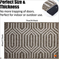 GRACEHAVEN - Soft Velvet Indoor Anti-Slip Entrance Mat