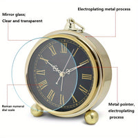 VINTERRA - Creative European Retro Desk Alarm Clock with Silent Movement