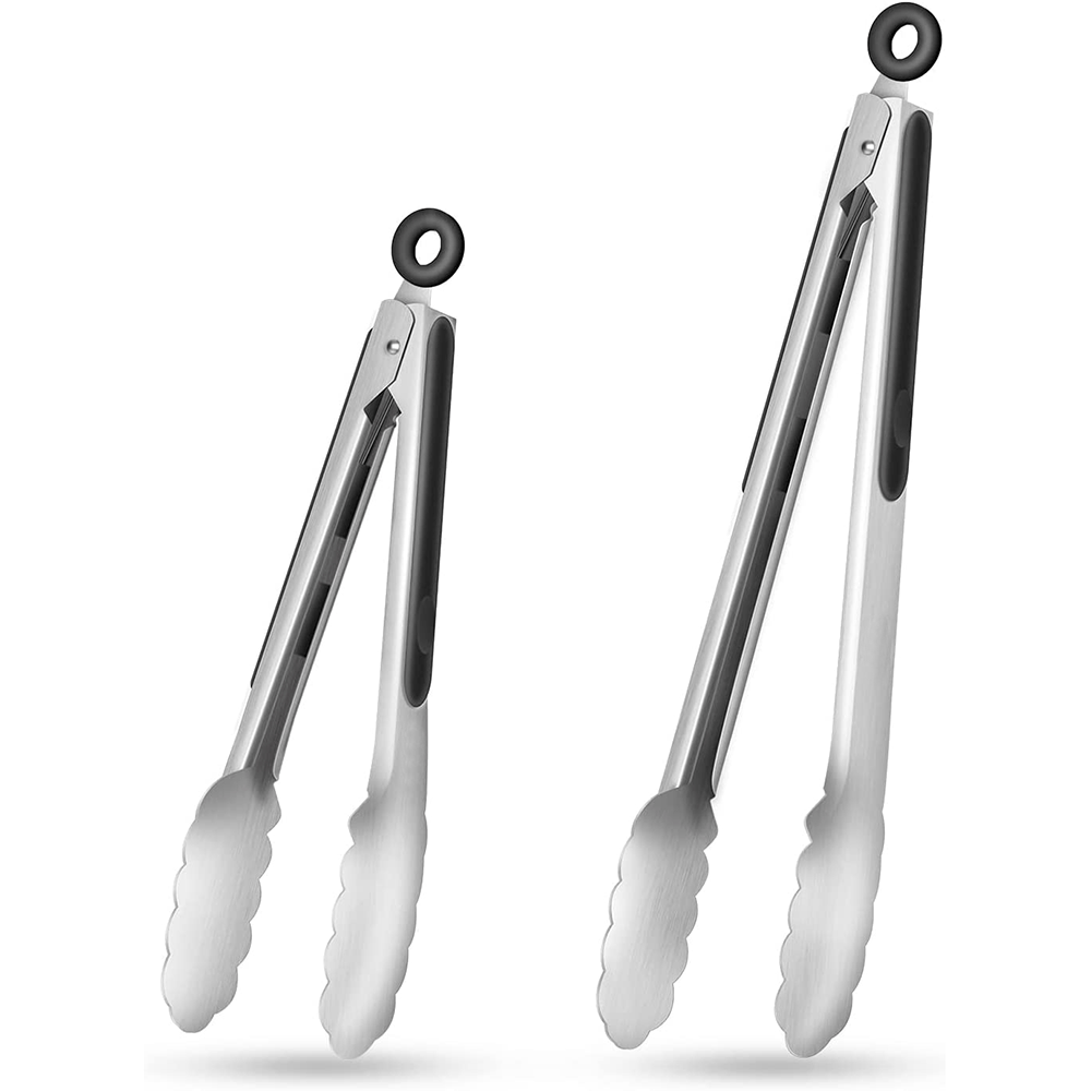 LOCKTONG – Stainless Steel Kitchen Tongs with Silicone Grip & Locking Feature