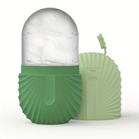 GLIMMERICE - Reusable Face Roller with Ice Mold Cube for Refreshing Massage