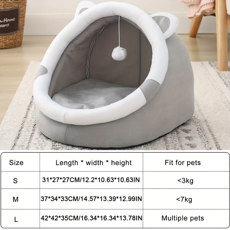FELLPOD - Soft Cozy Cat Cave Bed Cute Plush Hideout for Cats