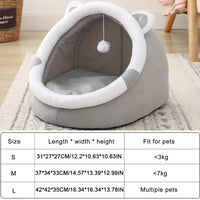 FELLPOD - Soft Cozy Cat Cave Bed Cute Plush Hideout for Cats