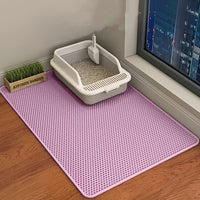 PAWCATCHER - Honeycomb Waterproof Cat Litter Mat Odor Control & Washable