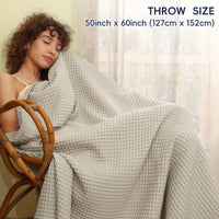 CLOUDWEAVE – Lightweight Waffle Throw Blanket for Cozy All-Season Comfort