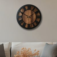 NATURISSE - Artistic Silent Wooden Wall Clock Vintage Style