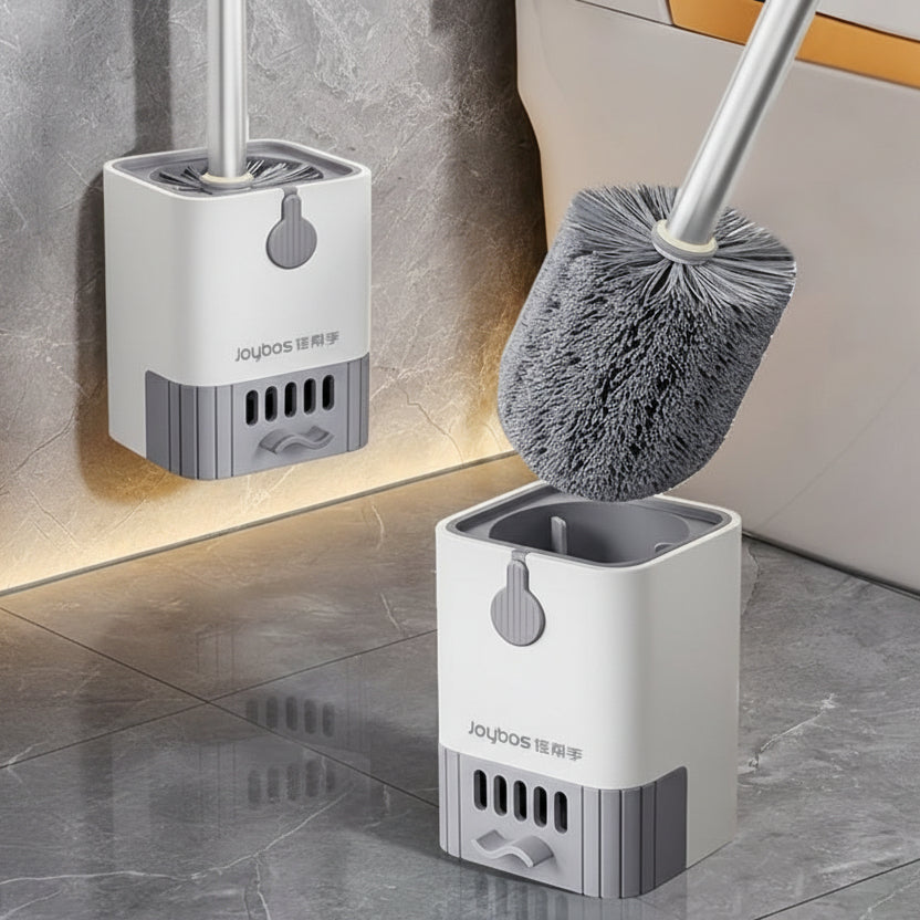BRISTLEPRO - Long Handle Toilet Brush & Holder, Essential Cleaning Tool