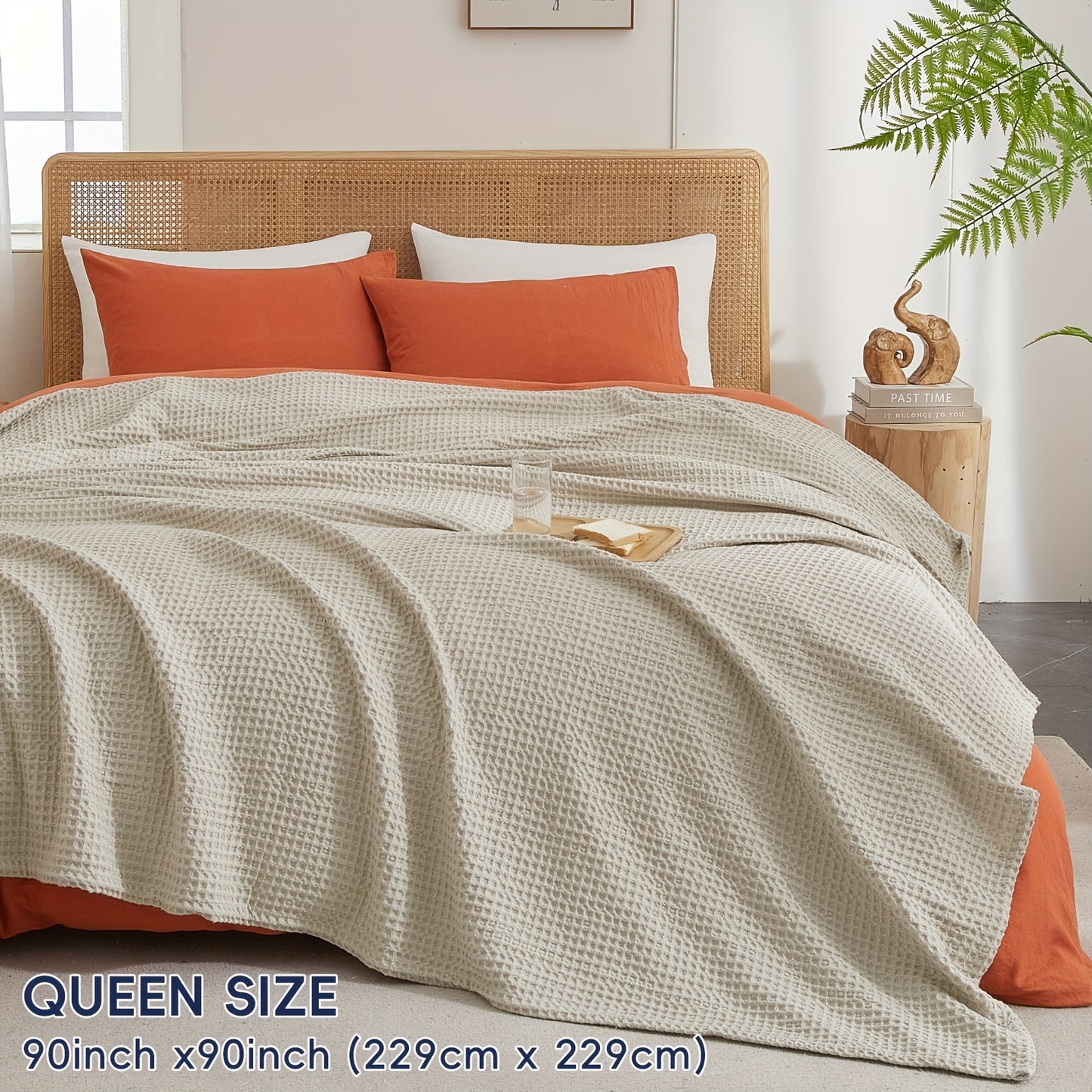 CLOUDWEAVE – Lightweight Waffle Throw Blanket for Cozy All-Season Comfort