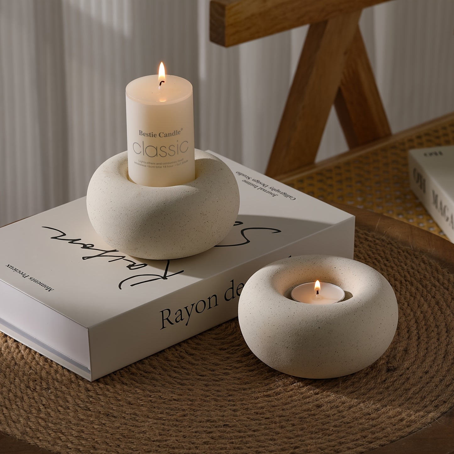 CIRCADIA WHITE – Ceramic Donut Candle Holder