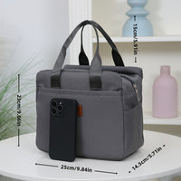 LUNCHLUX - Square Zipper Lunch Box with Durable Aluminum Foil Lining