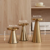 TRIO CONICA – 3-Piece Iron Conical Candle Holder Set