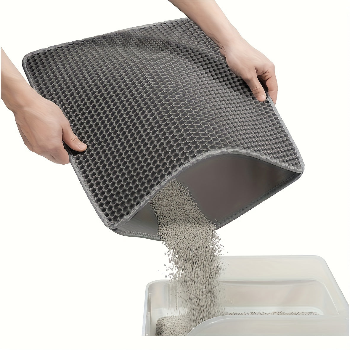 PAWCATCHER - Honeycomb Waterproof Cat Litter Mat Odor Control & Washable