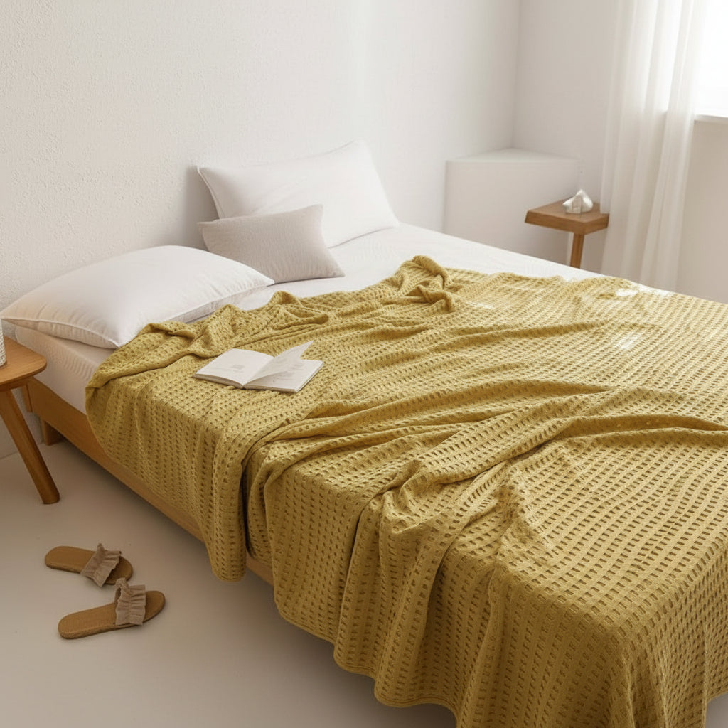 GAUZWAFF – Waffle Weave Cotton Quilt Blanket