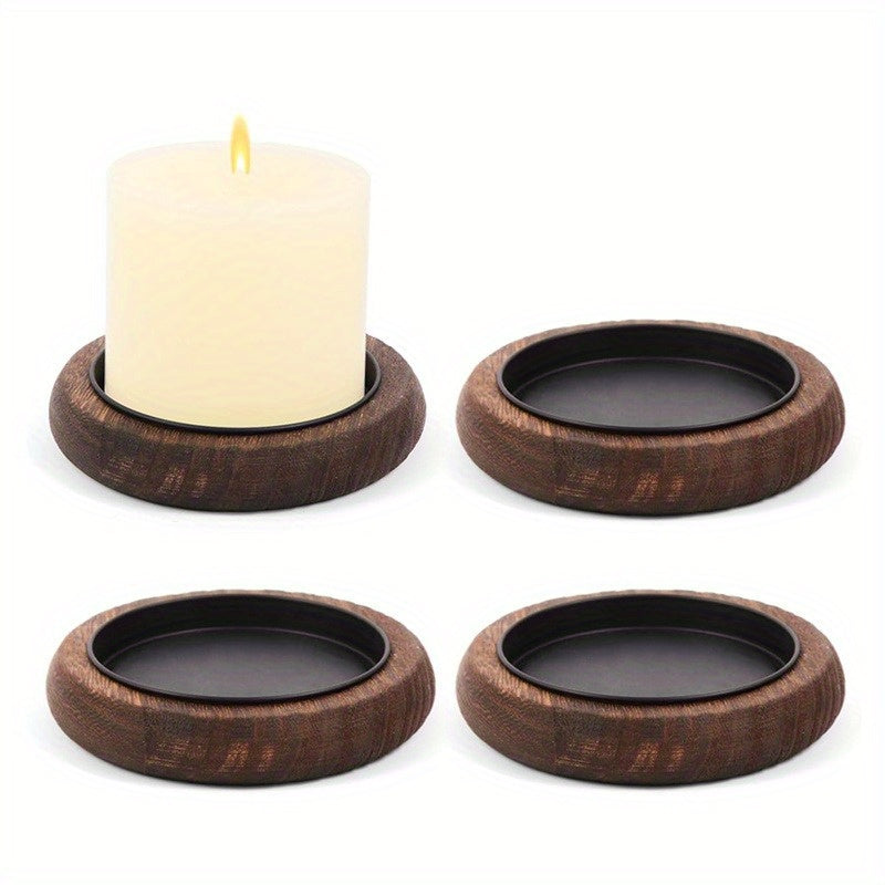WOODCIRCL STAND – Solid Wood Candle Holder with Tray