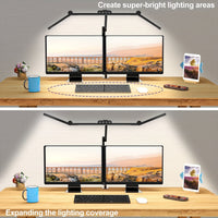 PRISMALUX – Three-Head Clampable LED Desk Lamp