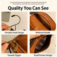 URBANCRAFT - Vintage Leather Men’s Business Bag & Travel Cosmetics Organizer