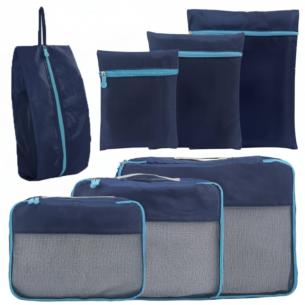 JOURNEASY - Portable 7pcs Suitcase Organizing Bag Set for Travel