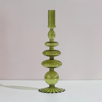 AURAVINE - Minimalist Glass Candle Holder Vase Decorative Art Piece