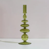 AURAVINE - Minimalist Glass Candle Holder Vase Decorative Art Piece