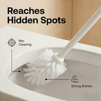LUXEBATH - European Style Toilet Cleaning Brush Set with Storage Bin