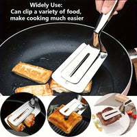 STEAKCLIP – Multi-Function Stainless Steel Tongs with Spatula Control