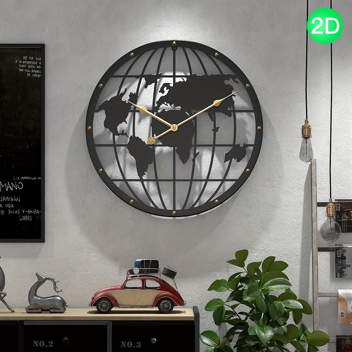 IRONLUXE – 40CM Openwork 2D Metal Wall Clock