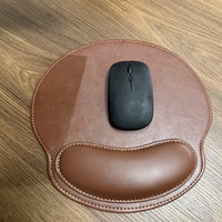 COMFYCLICK - Non-Slip Ergonomic Faux Leather Mouse Pad Brown
