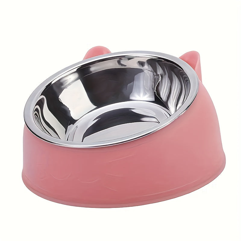 FELIFRESH - Elevated Pet Feeding Bowl Stainless Steel 2-in-1 Dish