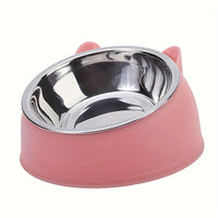 FELIFRESH - Elevated Pet Feeding Bowl Stainless Steel 2-in-1 Dish