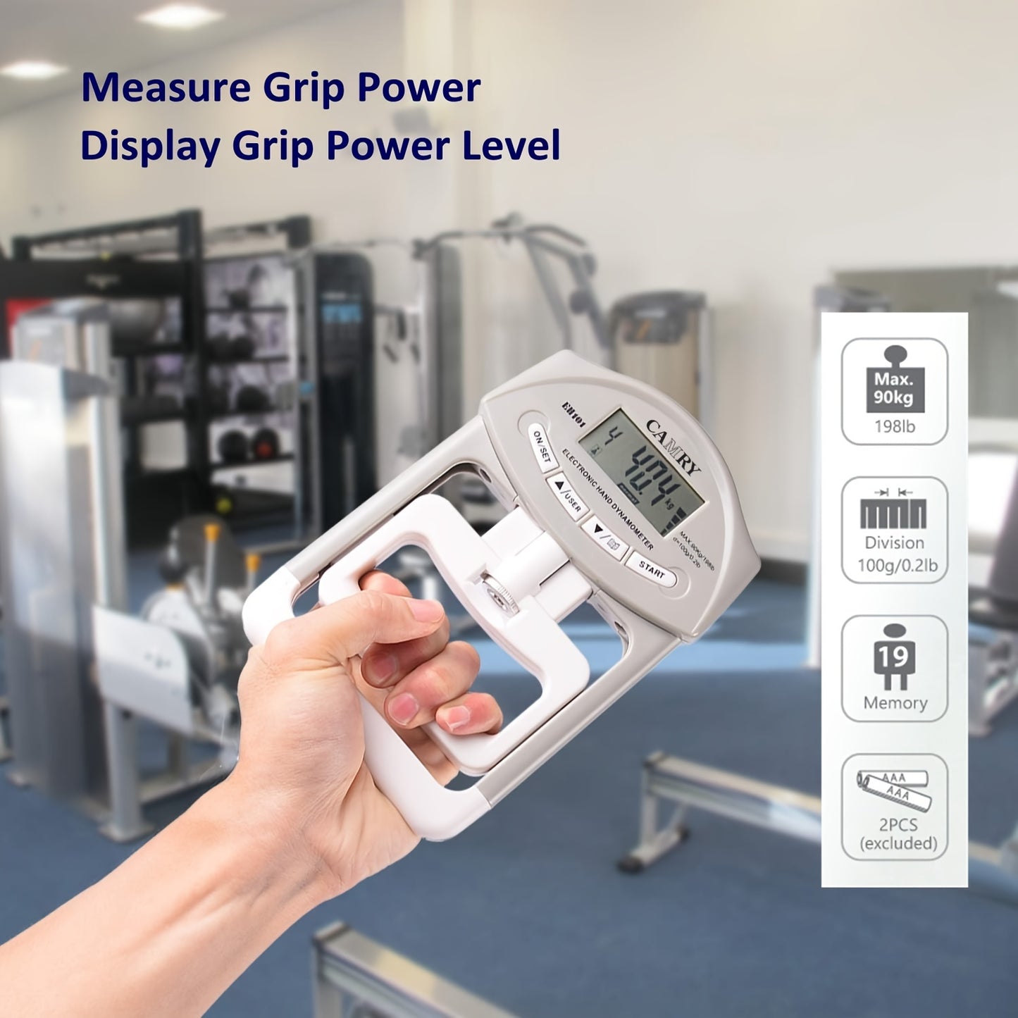 GRIPMETER PRO – Digital Grip Strength Tester with Automatic Capture