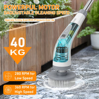 HOMESWEEP - Rechargeable Electric Spin Scrubber with Detachable Handle