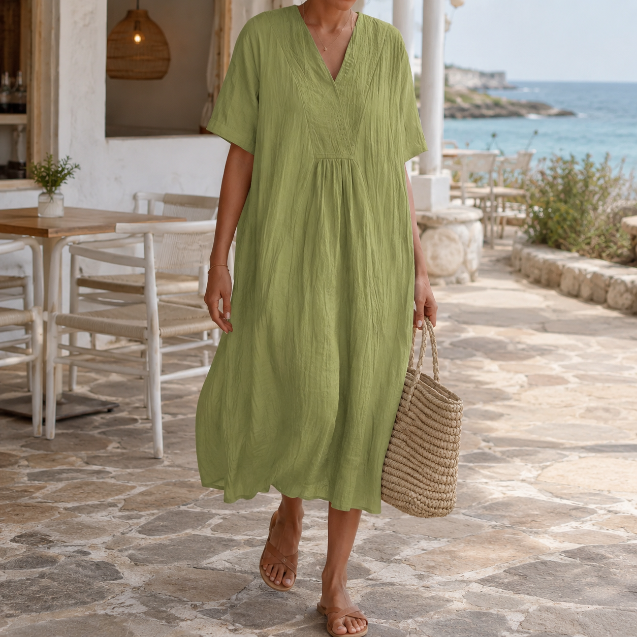 AIRYELLE – Light Summer Dress with Pockets and Relaxed Fit