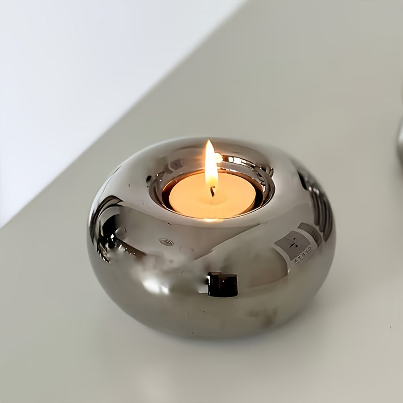 AURAGLEAM DISK – Modern Ceramic Tea Light Holder