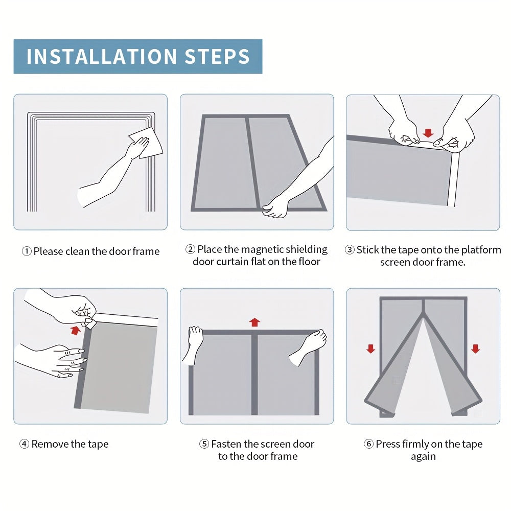 MAGNAMESH – Magnetic Mosquito Screen Curtain for Hands-Free Door Protection
