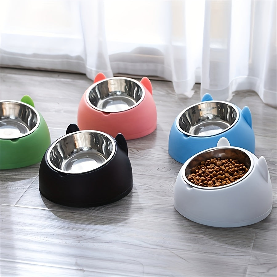 FELIFRESH - Elevated Pet Feeding Bowl Stainless Steel 2-in-1 Dish