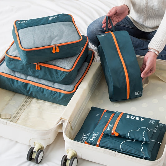 JOURNEASY - Portable 7pcs Suitcase Organizing Bag Set for Travel