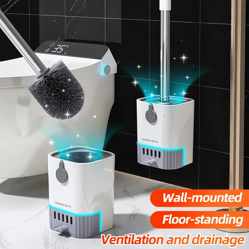 BRISTLEPRO - Long Handle Toilet Brush & Holder, Essential Cleaning Tool