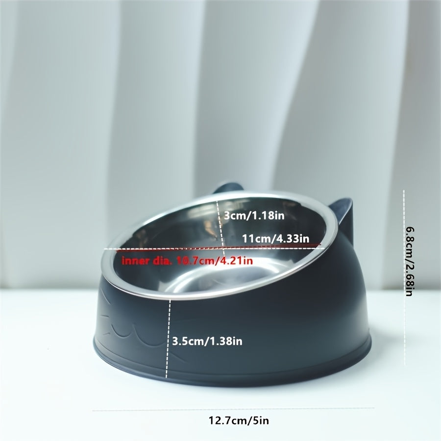FELIFRESH - Elevated Pet Feeding Bowl Stainless Steel 2-in-1 Dish
