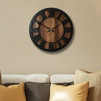 NATURISSE - Artistic Silent Wooden Wall Clock Vintage Style