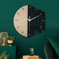 WOODFUSION CLOCK – Silent Retro Texture Statement Clock