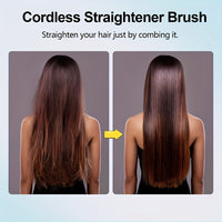 AURISTYLE - Compact Cordless Hot Comb Brush with Type-C Fast Charging