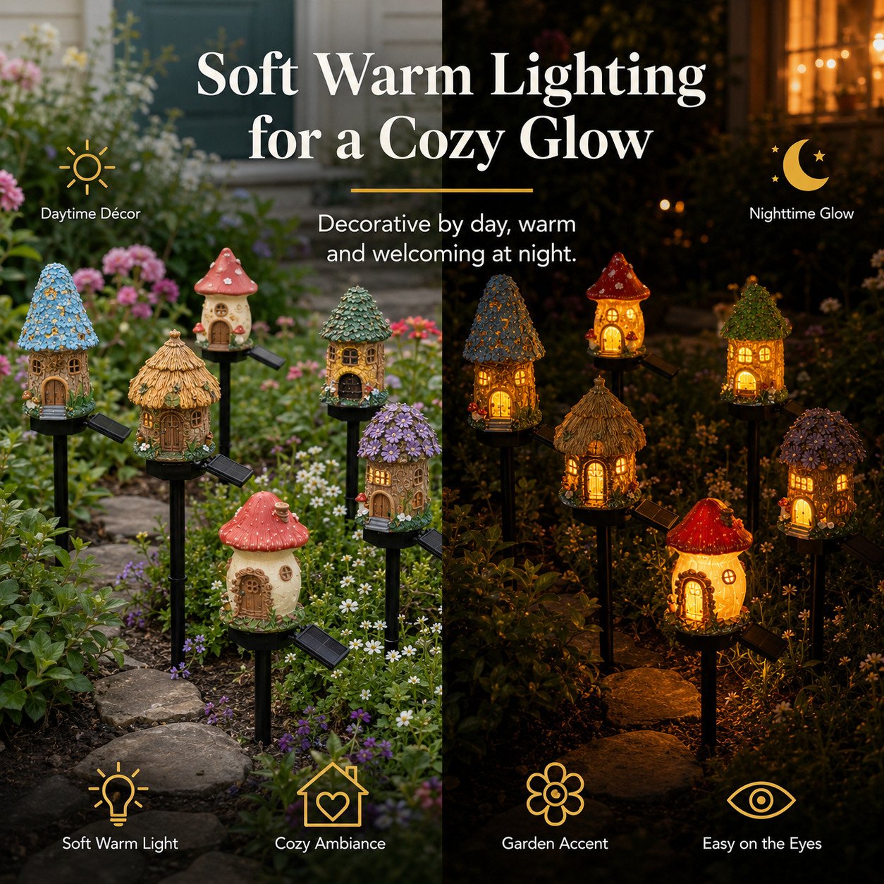 MUSHLUNA – Solar Mushroom Garden Light for Enchanting Outdoor Decor