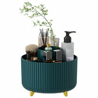 ELEGANZA - Plastic 360° Rotating Makeup Storage with 5 Sections