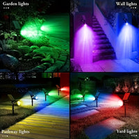 SOLARGLOW - Outdoor Solar Landscape Lights 2-Pack LED Spotlights with 3-Level Dimming & IP44 Waterproof
