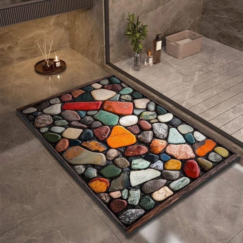 AQUASOFT BATH MAT – Diatomaceous Earth Bath Mat for Safety & Comfort 1